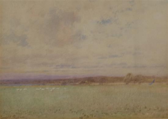 Leopold Rivers (1850-1905) River landscape 17 x 23cm
